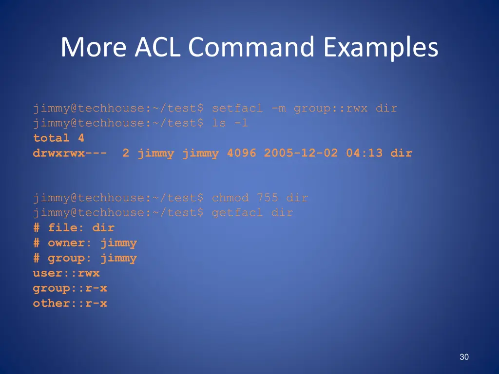 more acl command examples