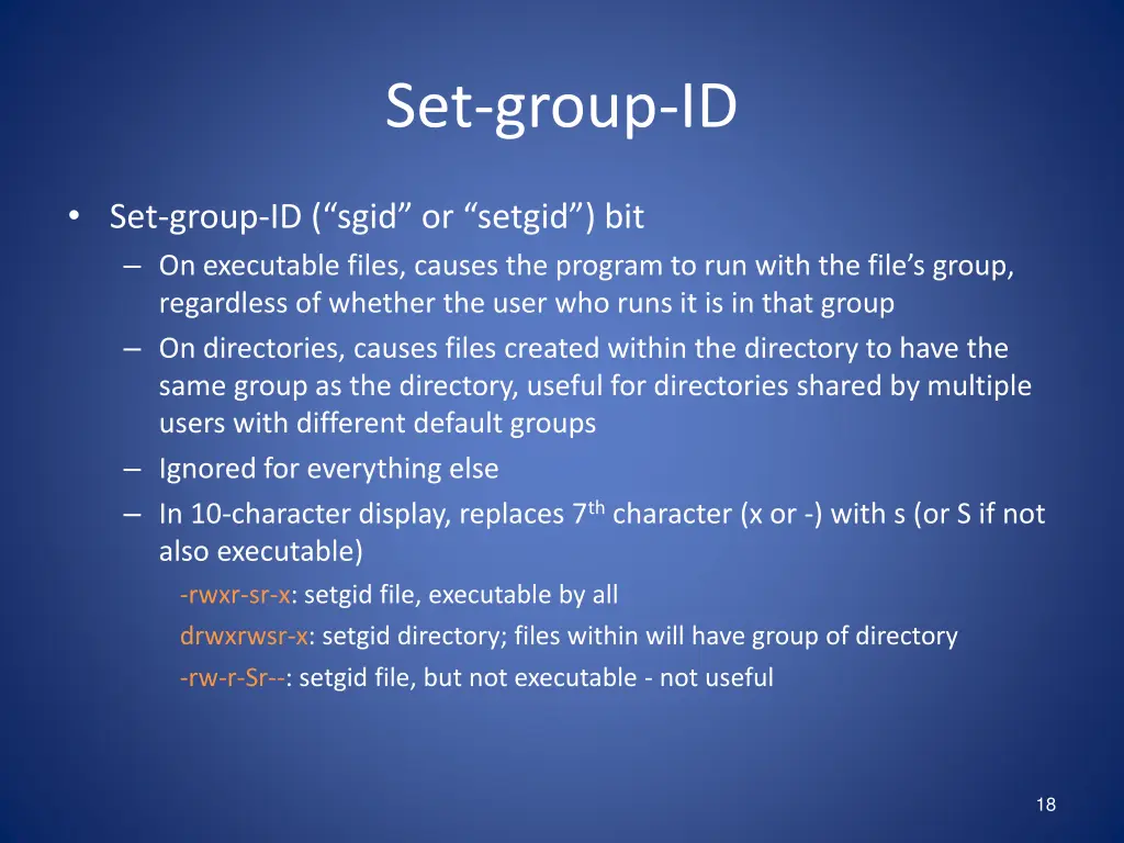 set group id