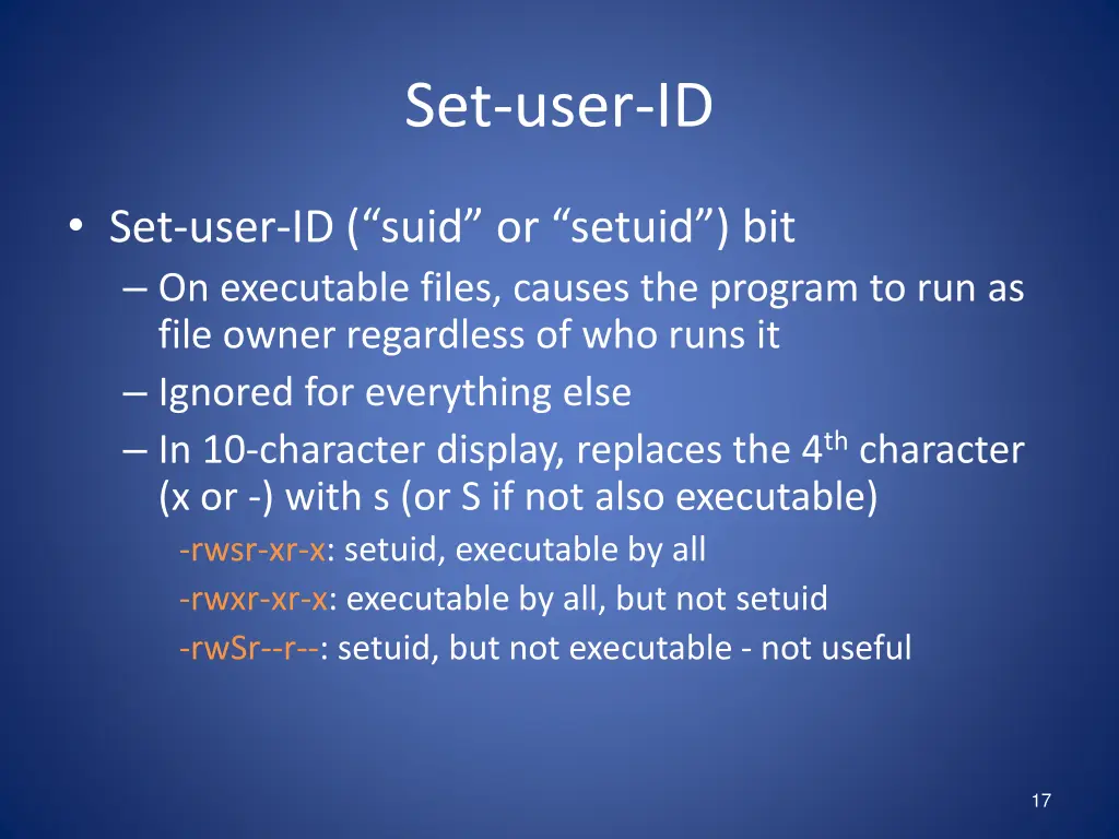 set user id