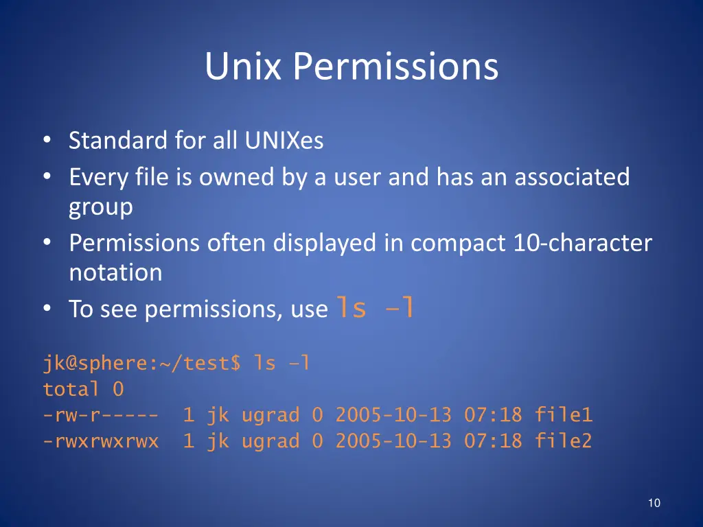 unix permissions