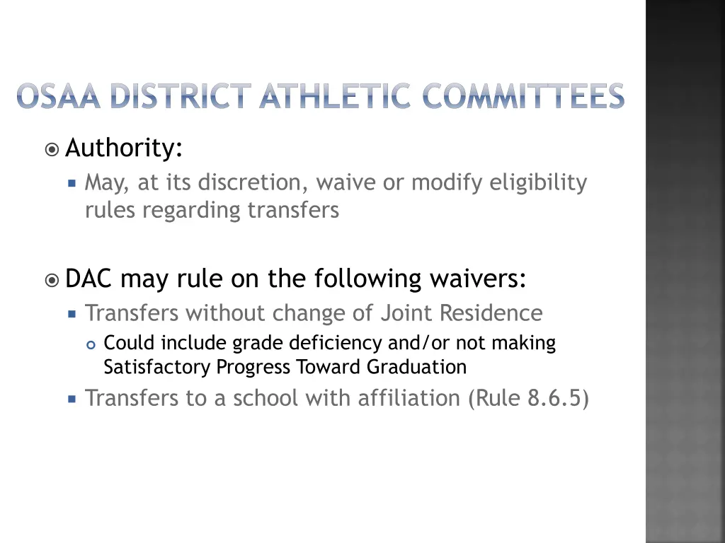 osaa district athletic committees 1