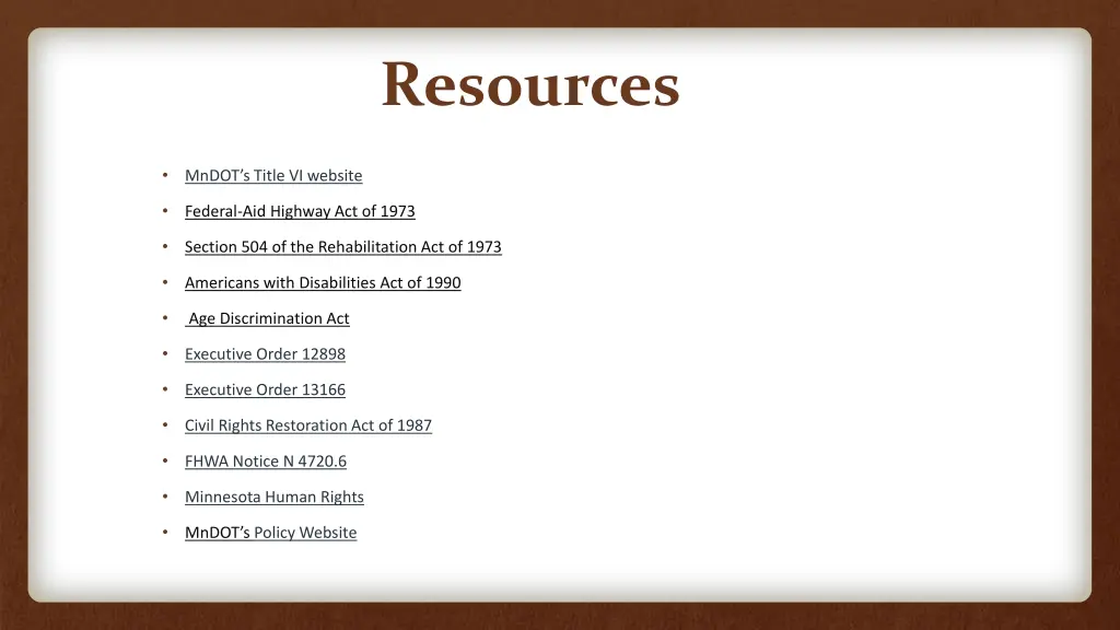 resources