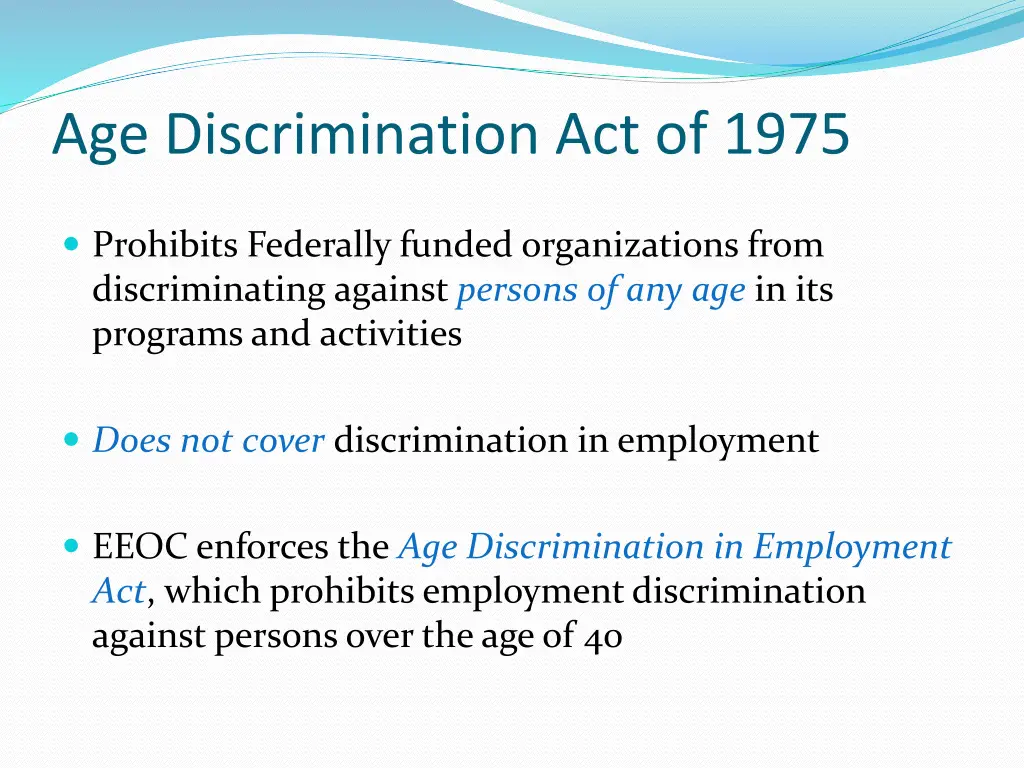 age discrimination act of 1975