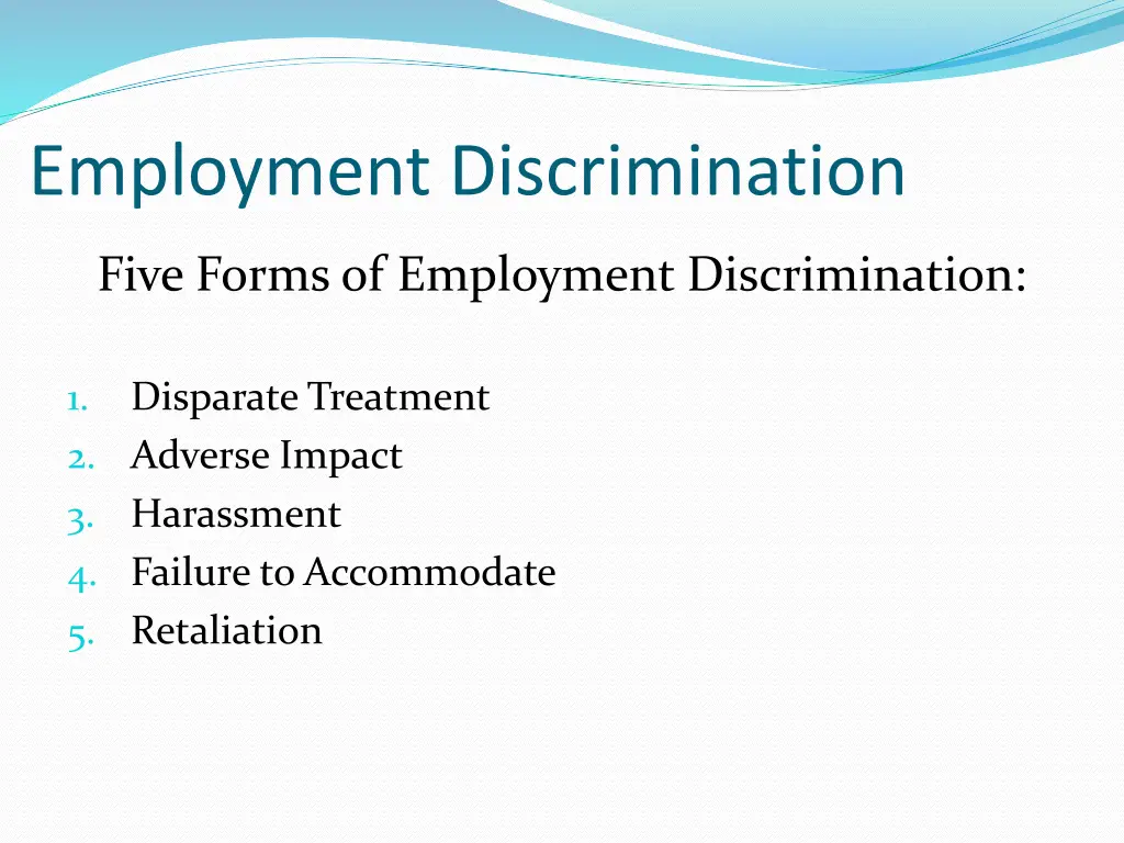 employment discrimination