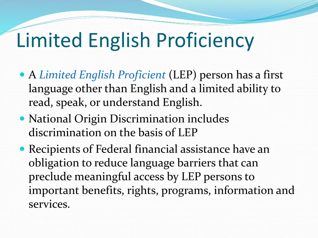 limited english proficiency