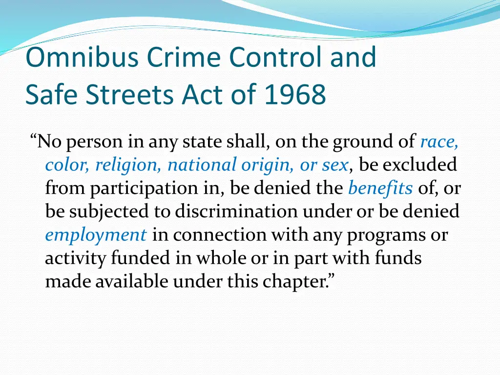 omnibus crime control and safe streets act of 1968