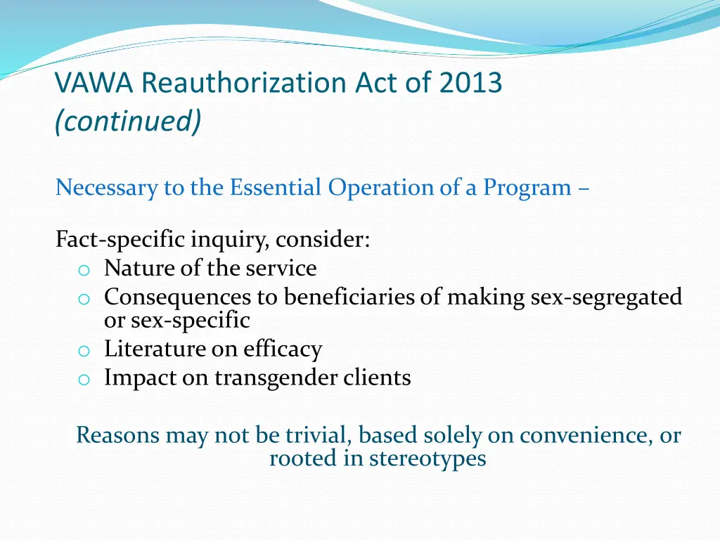 vawa reauthorization act of 2013 continued 2