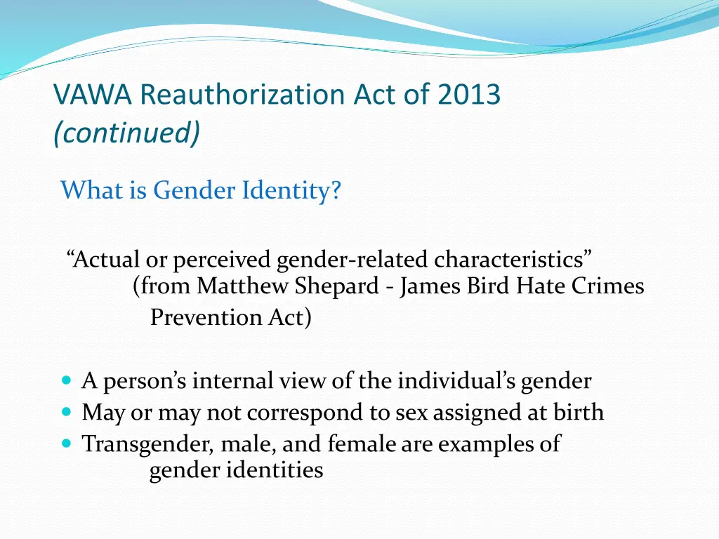 vawa reauthorization act of 2013 continued what