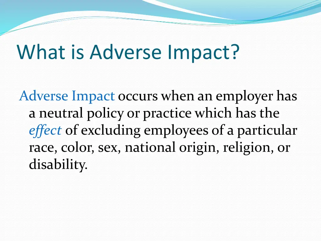 what is adverse impact