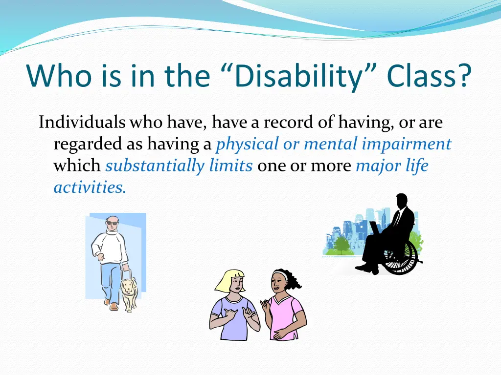 who is in the disability class