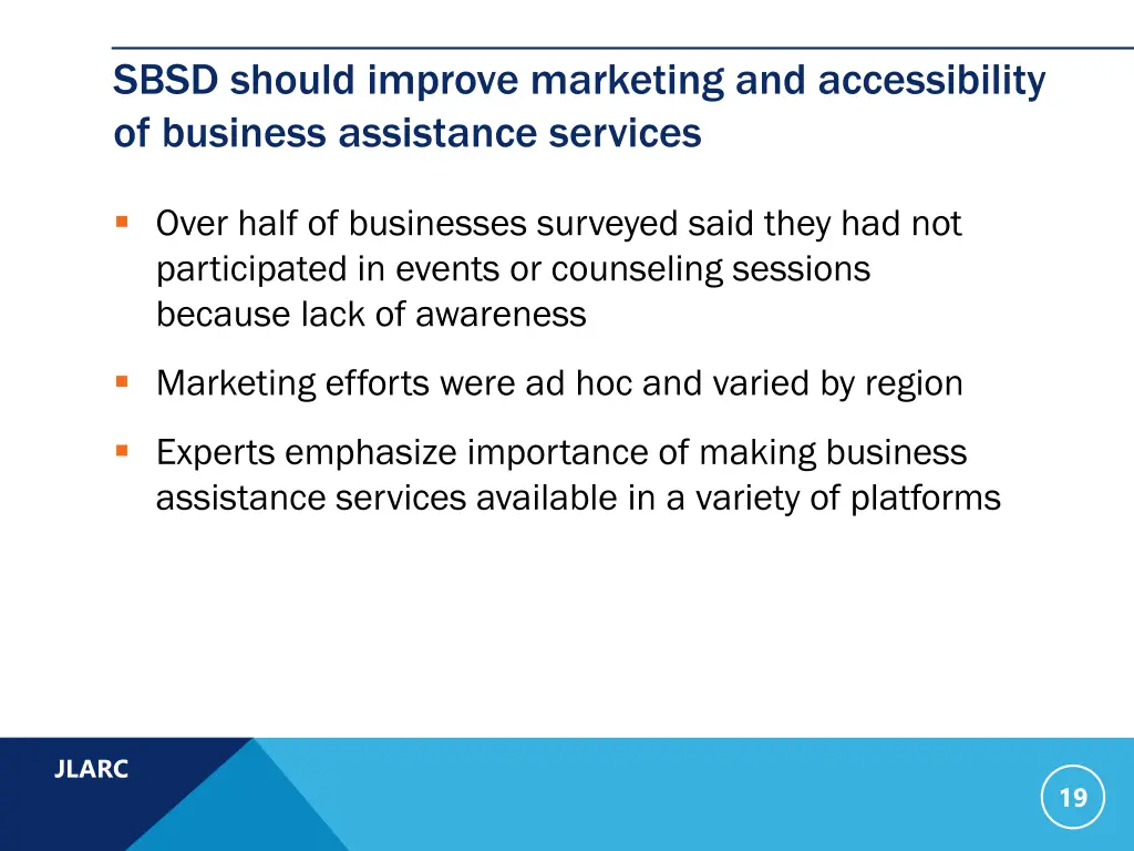 sbsd should improve marketing and accessibility