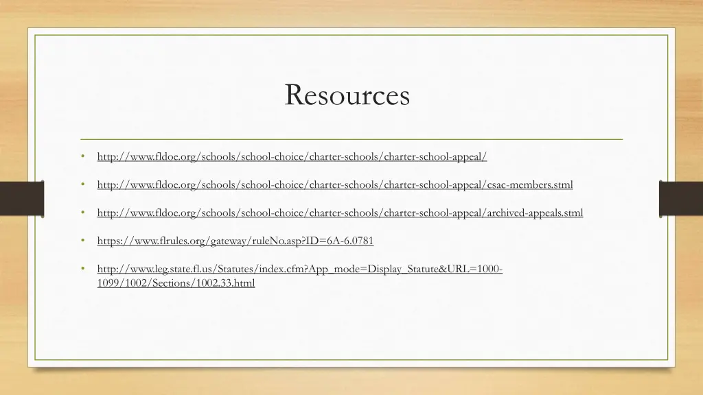 resources