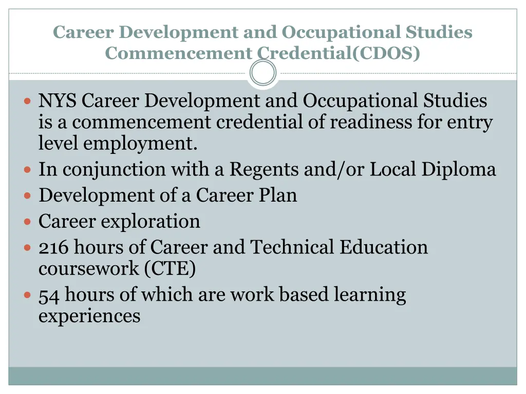 career development and occupational studies