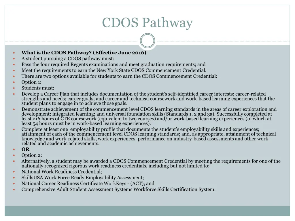 cdos pathway