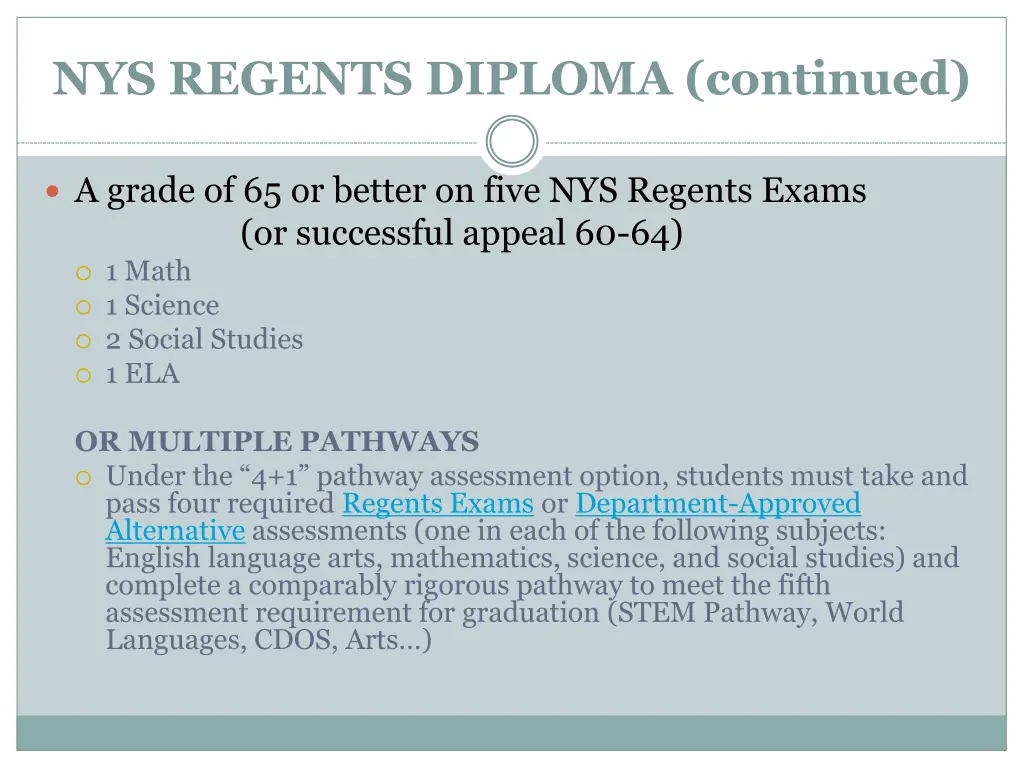 nys regents diploma continued