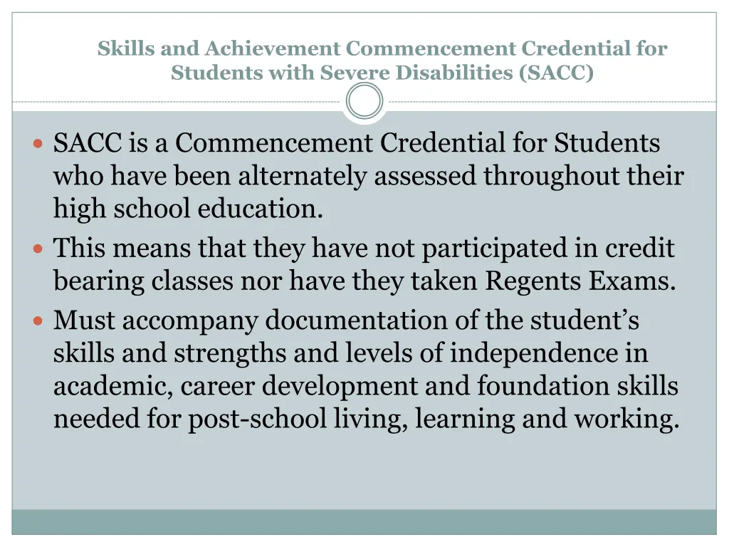 skills and achievement commencement credential