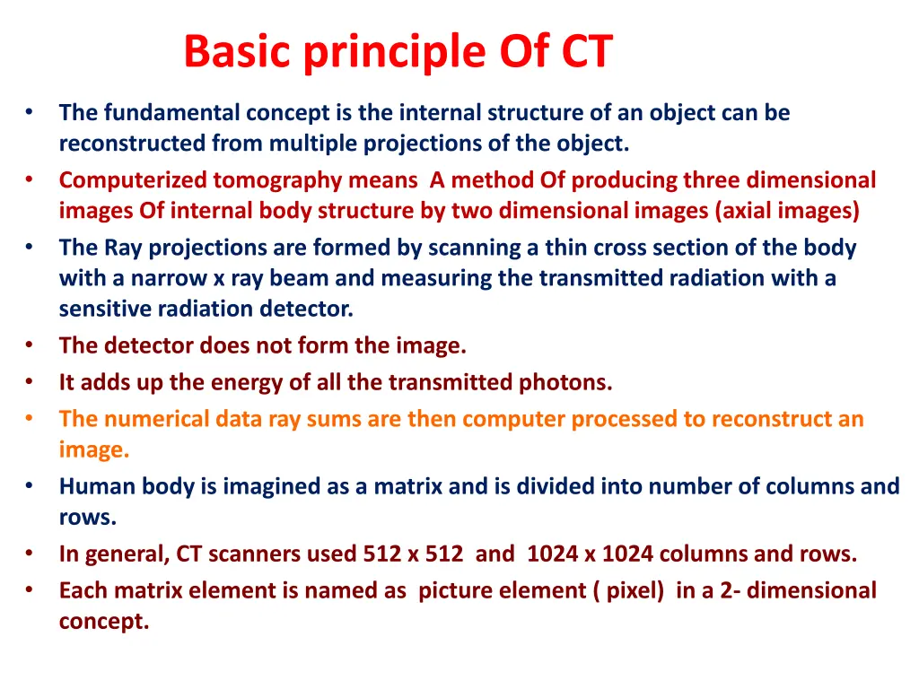 basic principle of ct