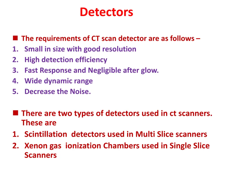 detectors