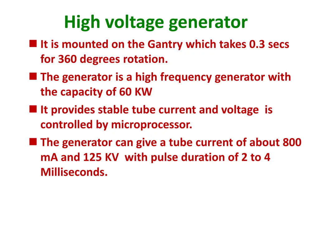 high voltage generator it is mounted