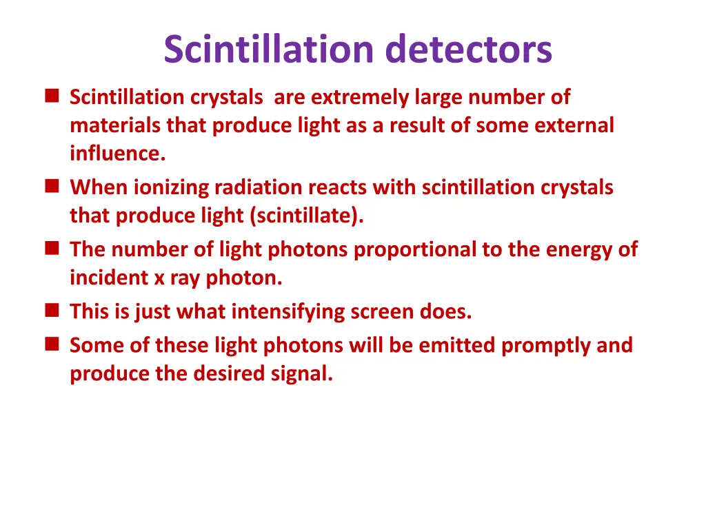 scintillation detectors scintillation crystals