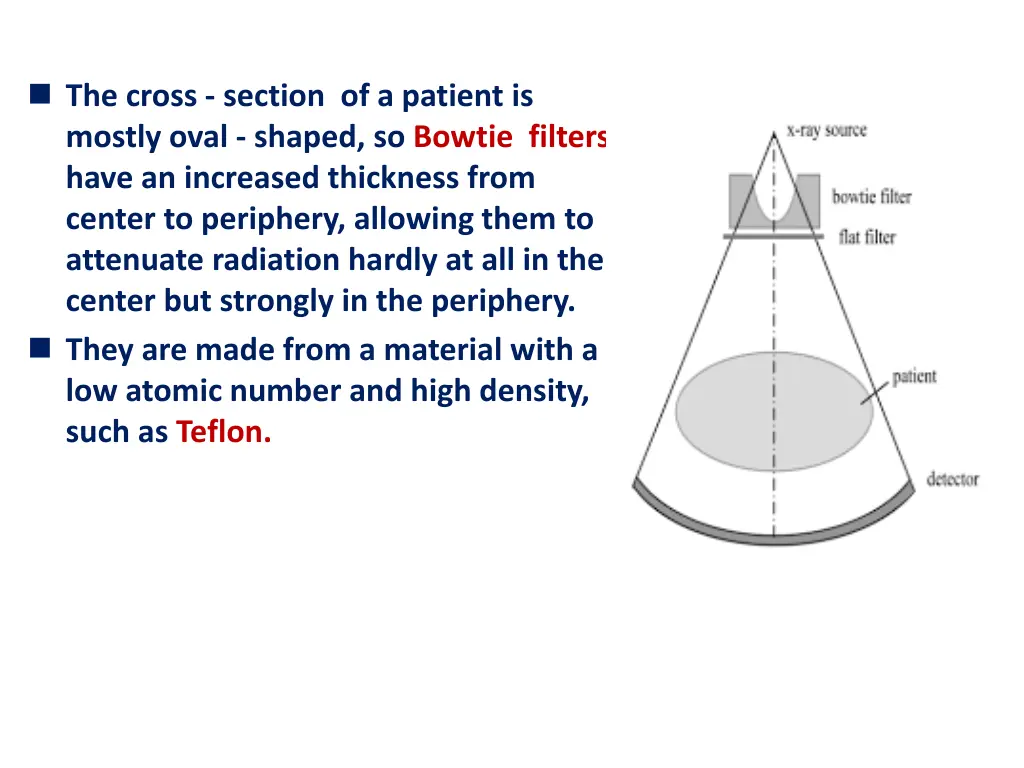 the cross section of a patient is mostly oval