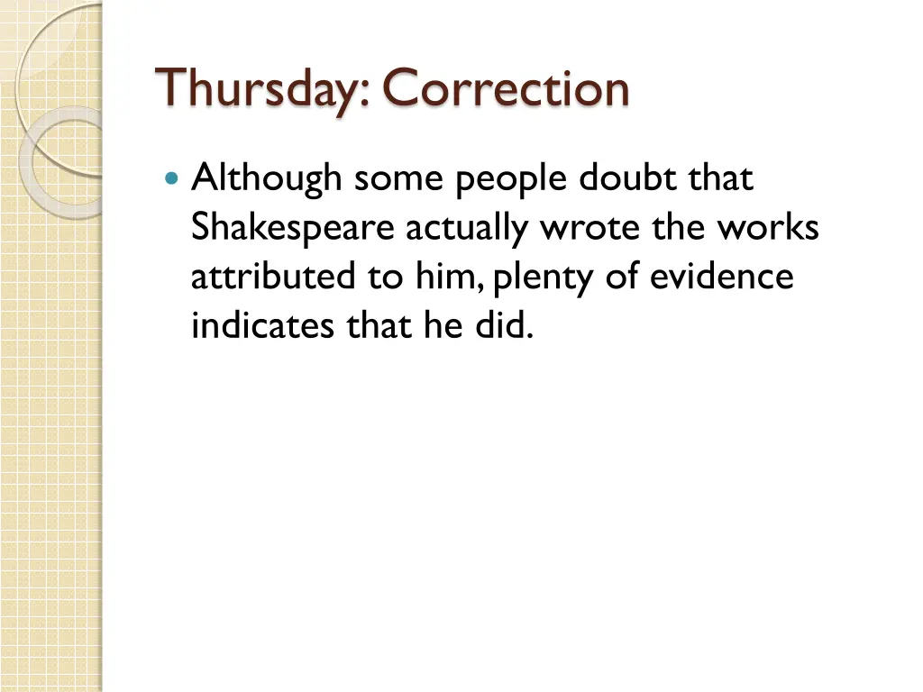 thursday correction 1