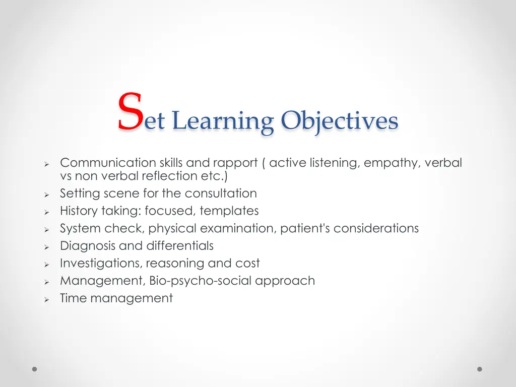 s et learning objectives 1