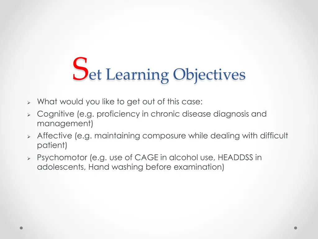 s et learning objectives