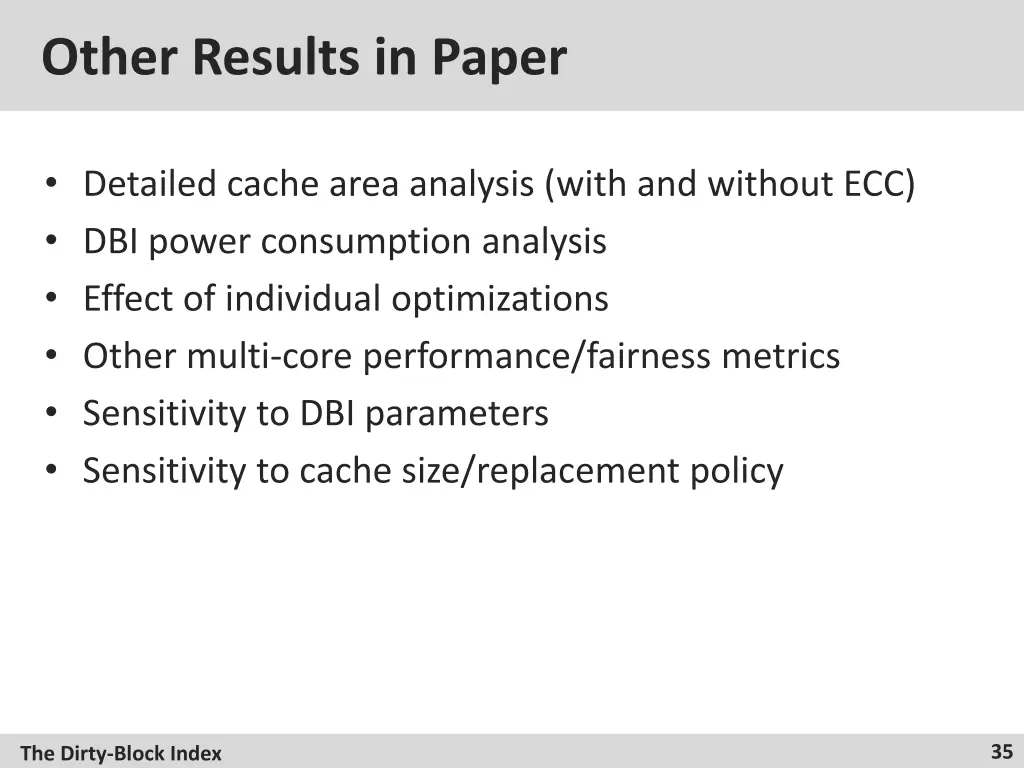 other results in paper