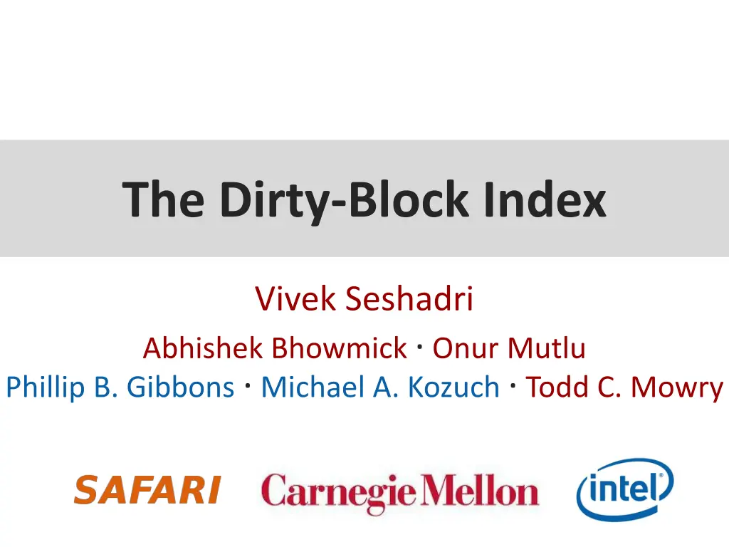 the dirty block index 3