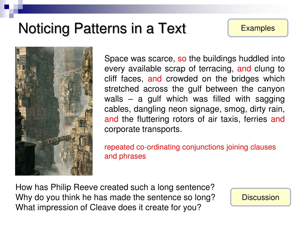 noticing patterns in a text 1