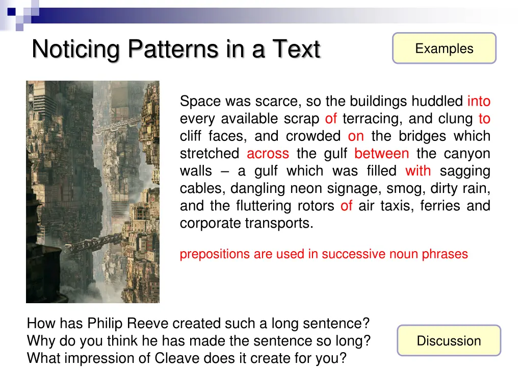 noticing patterns in a text 3