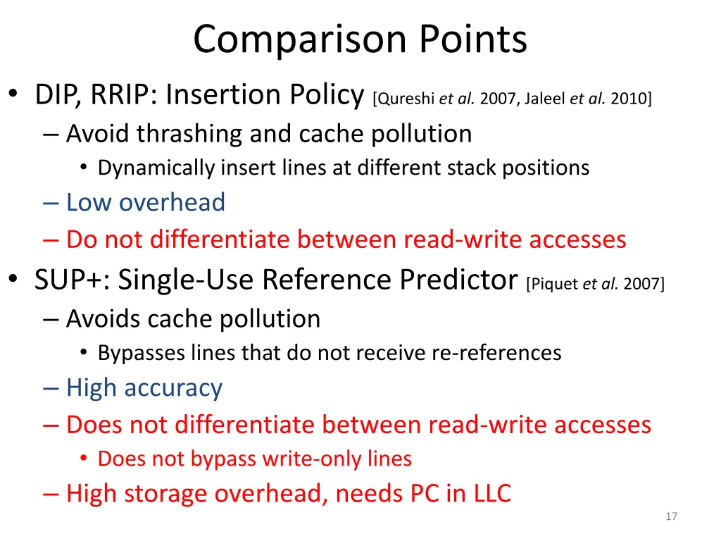 comparison points