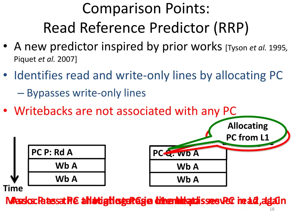 comparison points read reference predictor