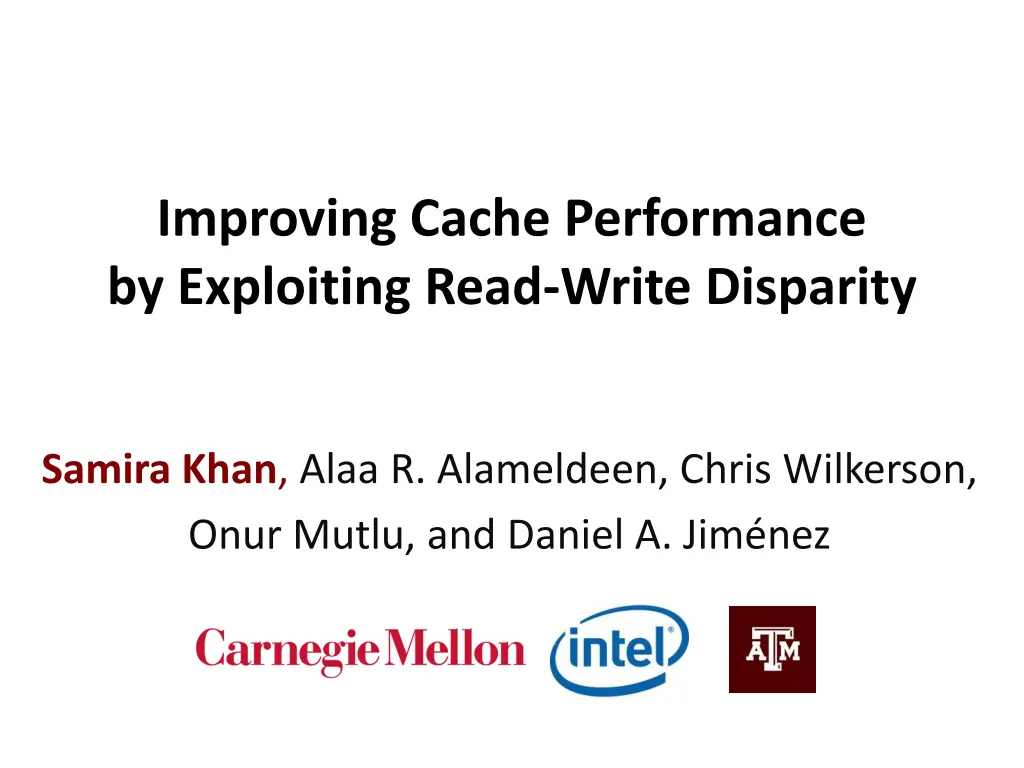 improving cache performance by exploiting read 1