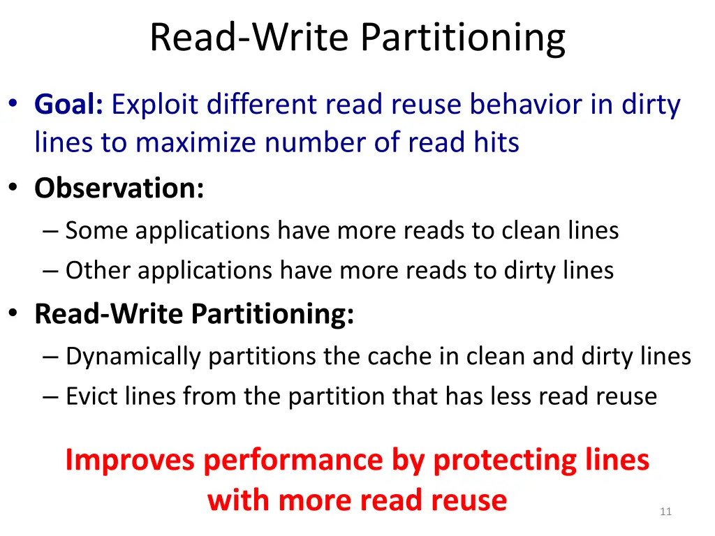 read write partitioning