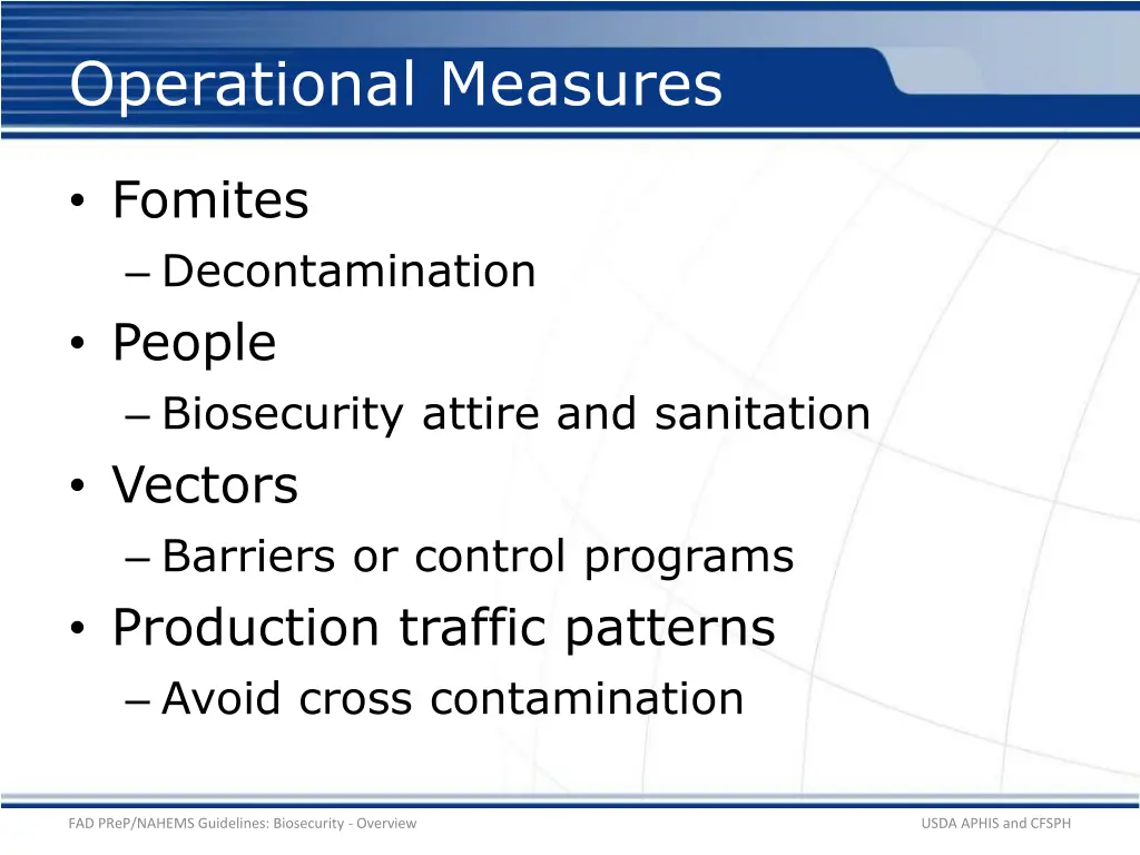 operational measures