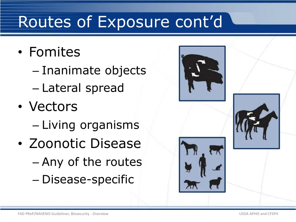 routes of exposure cont d