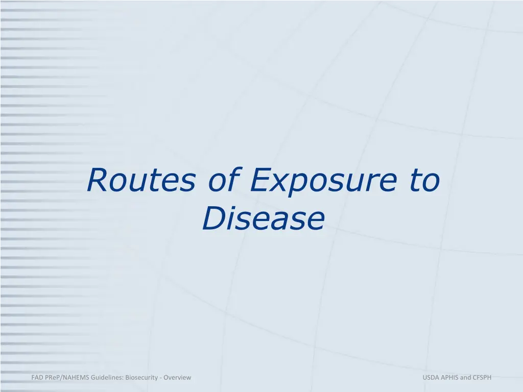 routes of exposure to disease