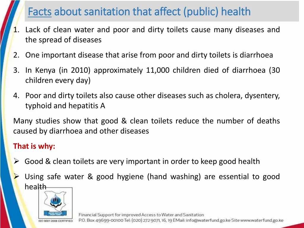 facts facts about sanitation that affect public