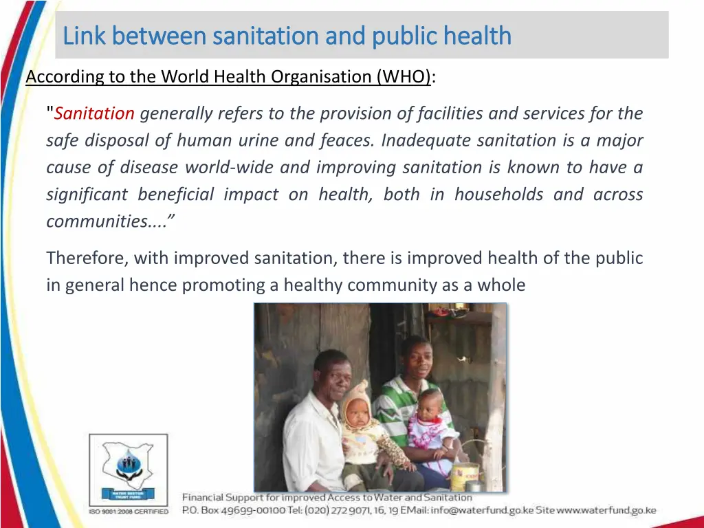 link between sanitation and public health link