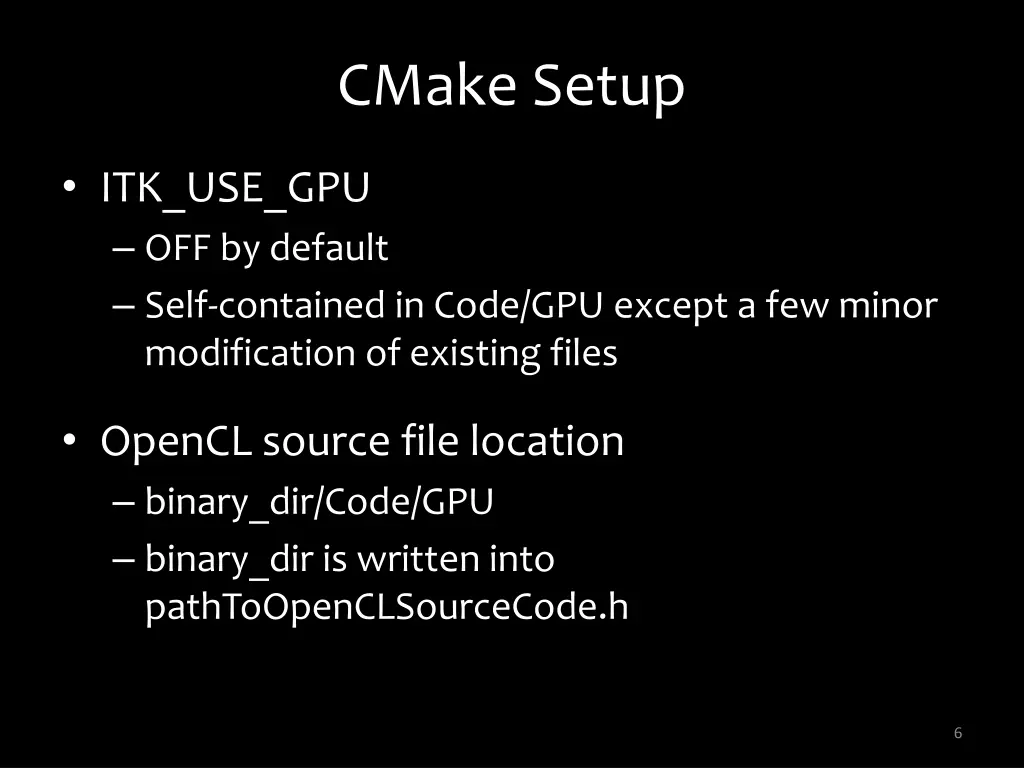 cmake setup