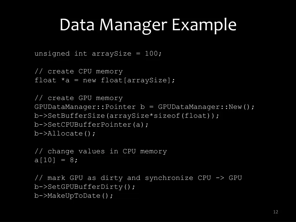 data manager example