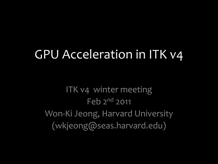 gpu acceleration in itk v4