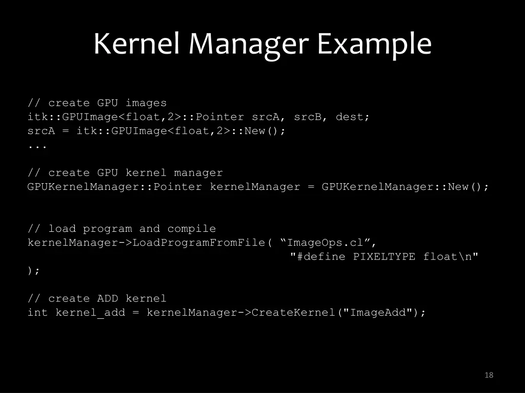 kernel manager example