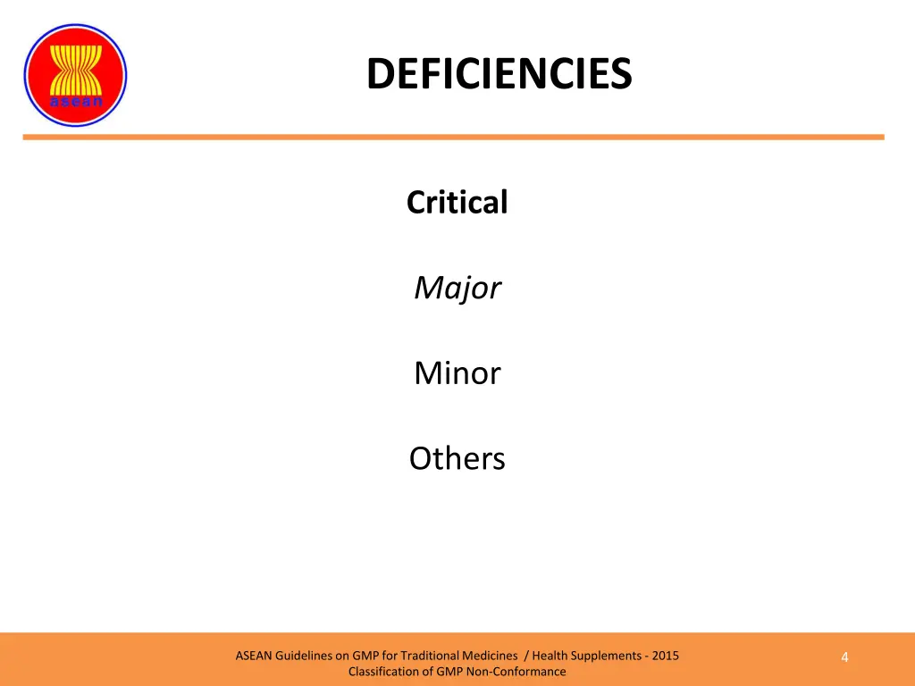 deficiencies