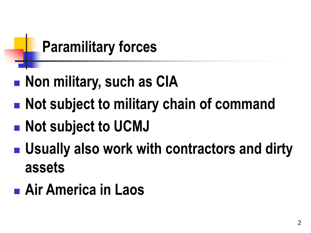 paramilitary forces