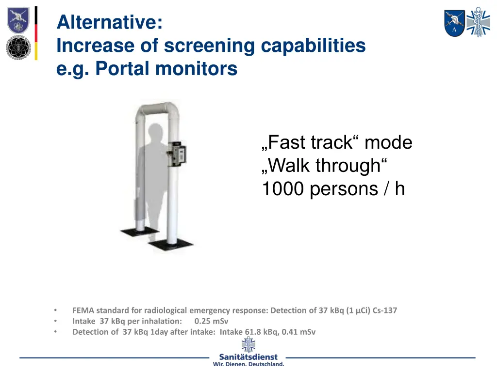 alternative increase of screening capabilities