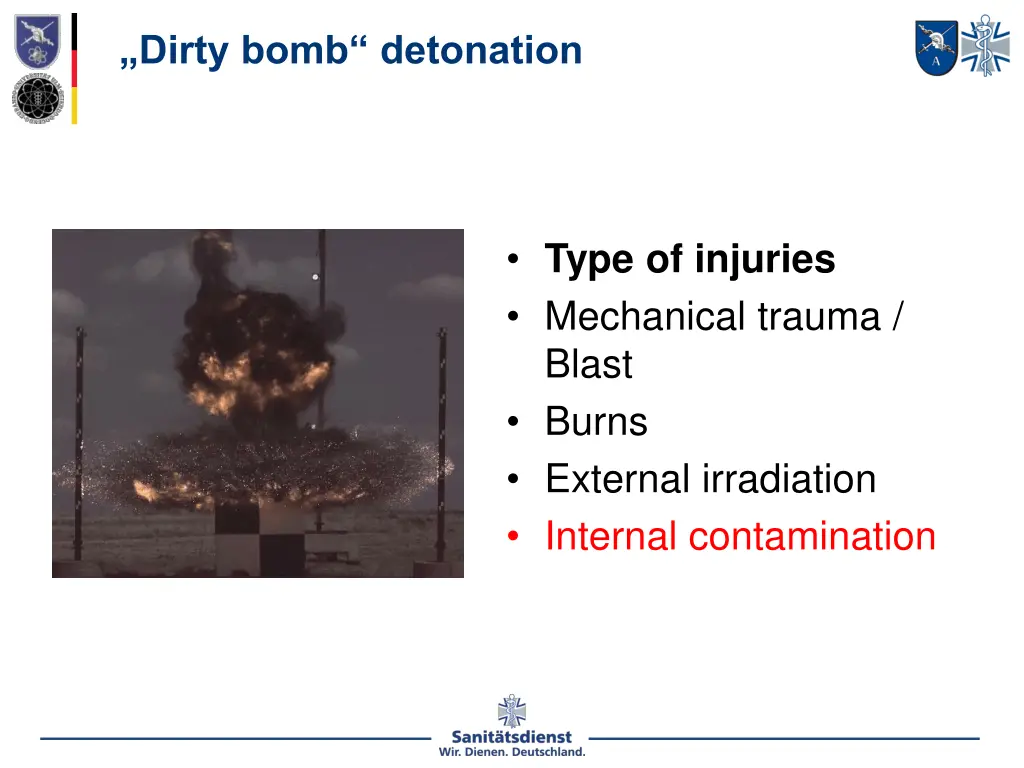 dirty bomb detonation