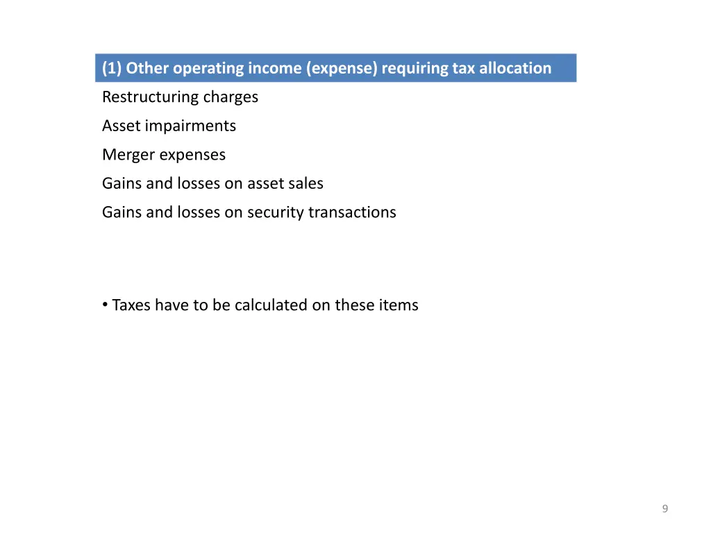 1 other operating income expense requiring